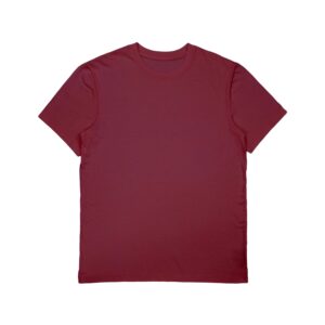 Boxy T-shirt - Burgundy Midweight Cotton