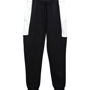 Block Joggers - Black Heavy Fleece