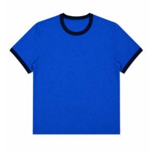 The Essential Baby Tee (ringer) - true blue with navy