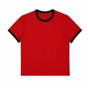 The Essential Baby Tee (ringer) - red with black